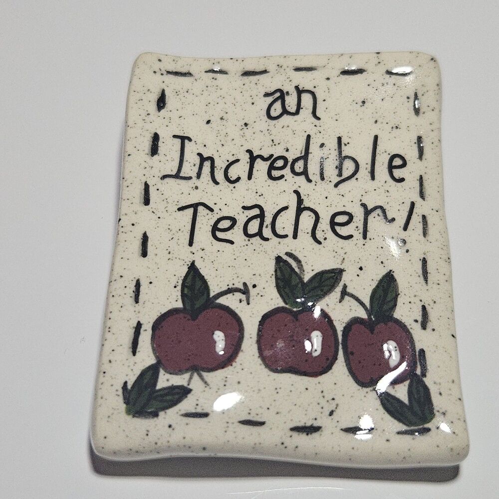 Heather Goldminc Blue Sky Clayworks "An Incredible Teacher” Teacher Pin Brooch
